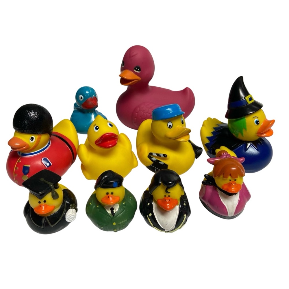 Antique Carnival Pond Duck Toysmith Witch Duck & Friends Rubber Ducky Collection
